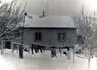 First winter in Červený Hrádek, 1980