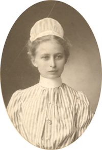 Grandmother of the witness Emilie Pípalová, b. Bednářová, in a nurse's outfit in the USA