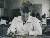 Jarmila v Textilaně Liberec, konec 60. let