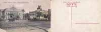 Legionářské pohlednice / Egypt / Káhira / Náměstí s operou a sochou Ibrahima Pachy