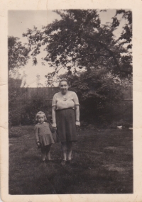 Mother and sister Zdena during World War II, May 1943