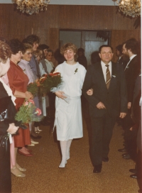 Josef Trpák on his daughter Vladislava's wedding, 1987