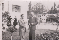 Father Vojtech whilst receiving guests 