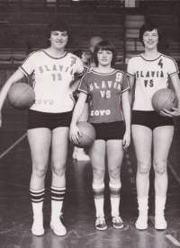 Hráčka Slavie VŠ Praha, 1974