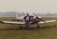 Božena's brother, who was a passionate pilot, first half of the 1990s