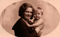 Zdeněk with his mum