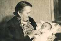 With his grandmother 1943