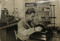Josef Kulman in a laboratory