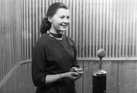 Eva Mudrová, first broadcast of Ostrava Television in 1955