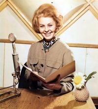 Eva Mudrová as Czechoslovak Television broadcaster , Ostrava in 1968