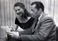 With radio colleague Ivan Šedivý in 1958