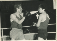 Tibor Puha (on the left) during a match