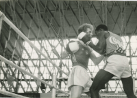 Tibor Puha (on the left) during a match.