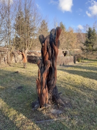 A work of Josef Musil exhibited in the garden of the Gallery, circa 1999