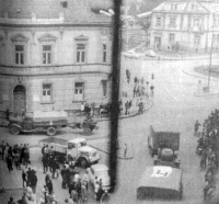 Military vehicles in Trenčín, August 21, 1968