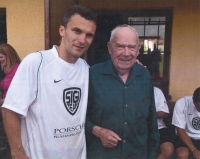 Josef Jančar with David Lafata in 2018