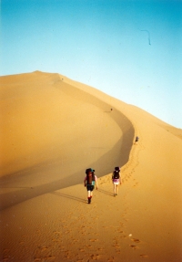 One of the first excursions of CK Turistika a Hory in the Sahara, beginning of the 1990s