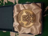 Medaile, kterou pan Jiří Málek obdržel za účast v 3. odboji.
