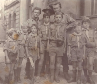 Hynek Krátký in the Scouting group in 1969