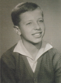 František Kaberle starší v době, kdy chodil do základní školy