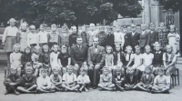 At the school in Libochov (in the middle row third from the left)