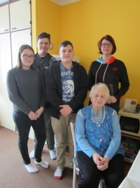 Žákovský tým s Annou Plesníkovou