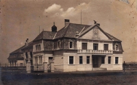 Historic picture of the Sokol organization headquarters in Brodek near Prostějov