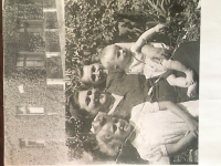 Juraj Šebo with his grandmother, mother and cousin