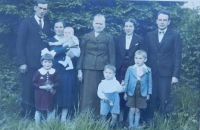 Family Valouchova, Jarmila Valouchová second left 