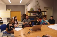 Pupils of the 3rd Poděbradovy Elementary School in Jičín during a video workshop