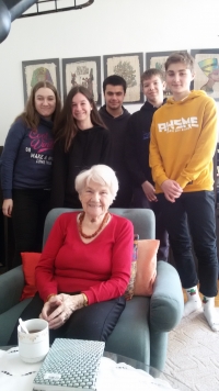 Z natáčení s paní Vladařovou