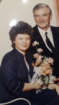 Míla and Zdislav Chalupa, wedding in June 1986, Míla is Zdislav's second wife