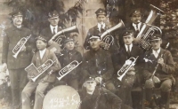 Moštěnice, kapela, 1925