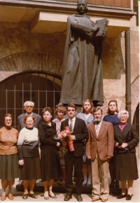 Karolinum courtyard, PhD graduation ceremony, 1986