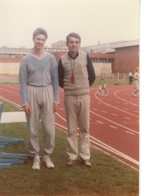S dalším výborným svěřencem - dálkařem Ivo Krskem, Praha 1986
