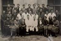 Střední průmyslová škola technologie masa v Praze. Josef Klíma ve třetí řadě druhý zleva