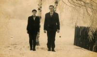Ladislav with his brother, Jarda, in Vysoká Jedle, 1956

