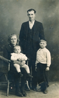 His parents with their sons, Ladislav (on the right) and Jarda 