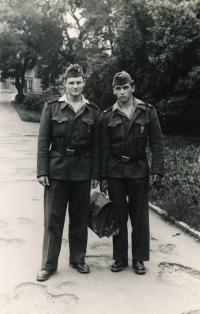 Leaving Kadaň to join the army, 1957 