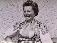 Zuzana Gazdaricová in traditional Revúca folk costume