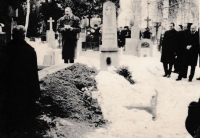 Pohřeb otce JUDr. Aloise Běťáka v roce 1963 v Uherském Hradišti