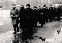 Pohřeb otce JUDr. Aloise Běťáka v roce 1963 v Uherském Hradišti