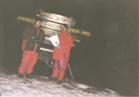 The Society of Friends of Exploring the World at Kilimanjaro, at an elevation of 5895 m, 2005