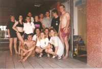 Students of swimming, Hostivař swimming pool, 1997