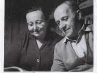 František Schnurmacher se svou ženou Vally v 70. letech 20. století