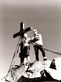 Otokar Simm v roce 1982 po výstupu na nejvyšší horu Rakouska Grossglockner