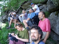 Otokar Simm (zcela vlevo) na výletě Jizerskými horami
