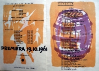 Pozvánka na premiéru pásma Divadélka Pod okapem / 1961