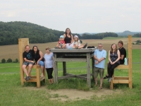 S manželkou, dcerami, zeti a vnoučaty, Skorošice, 2020