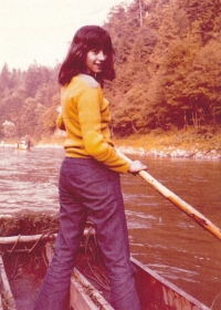 Dagmar as a raftsman on the Danube, circa 1972